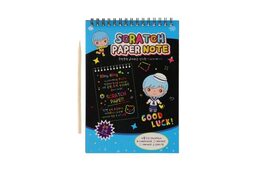 Škrabací/Vyškrabovací notes barevný 10 listů 20x14cm 2 barvy v sáčku