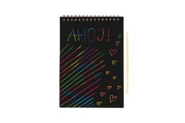 Škrabací/Vyškrabovací notes barevný 10 listů 20x14cm 2 barvy v sáčku