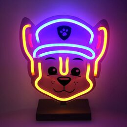 Dekorativní LED neon na stojanu Tlapková patrola - Chase