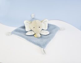 Doudou Plyšový muchláček modrošedý Slon 19 cm