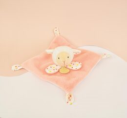 Doudou Plyšový muchláček oranžový Ovečka 19 cm