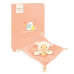 Doudou Plyšový muchláček oranžový Ovečka 19 cm