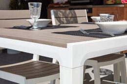 Zahradní stůl Keter Harmony bílý / cappuccino, 2. jakost
