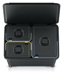 Odpadkový koš Prosperplast SYSTEMA 1x23l + 2x10l černý, 2. jakost