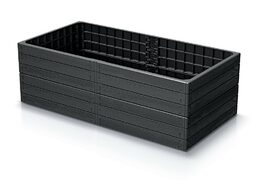 Vyvýšený záhon Prosperplast BASE WOODY antracit 149,2 cm 2. jakost