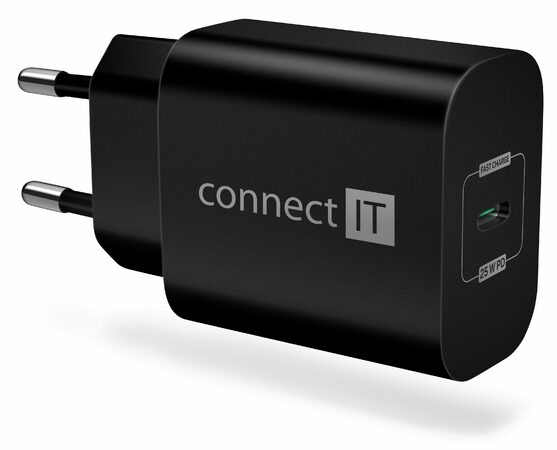 Adaptér CONNECT IT Voyager2 1×USB-C, 25W PD, černý