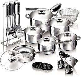 BLAUMANN Sada nádobí nerez 27 ks Jumbo Gourmet Line BL-3134