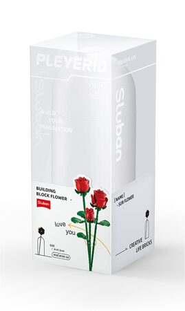 Sluban Flowers M38-B1101-04 Červená růže ve váze