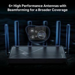 WiFi router TP-Link Archer BE400 BE6500, WiFi 7, 1x 2,5GWAN, 1x 235GLan, 3x 2,5GLan, USB, 2,4/5GHz, EasyMesh, HomeShield