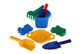 Lori 219 Kbelík sítko lopatka kupecká lopatka hrabičky plast v síťce 20x28x12cm 12m+