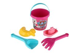 Sada na písek 5ks plast Paw Patrol/Tlapková patrola růžová v síťce 12x22x12cm 12m+ Wader