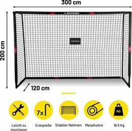 DUNLOP Fotbalová branka 300x200x120cm ED-200663