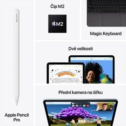 Tablet Apple iPad Air 11" Wi-Fi + Cellular 256GB Vesmírně šedý (2024)