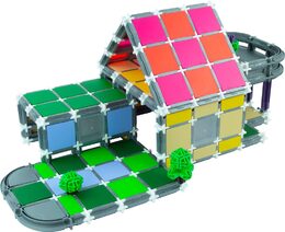 Stavebnice Seva Stavíme Bungalov plast 548 dílků v krabici 35x33x7cm