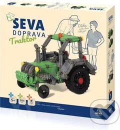 Stavebnice Seva Doprava Traktor plast 384 dílků v krabici 35x33x5cm 5+