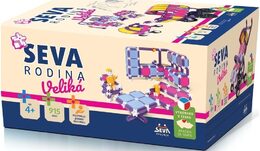 Stavebnice Seva plast Rodina Veliká 915ks v krabici 27x38x18cm