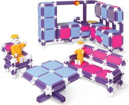 Stavebnice Seva plast Rodina Veliká 915ks v krabici 27x38x18cm