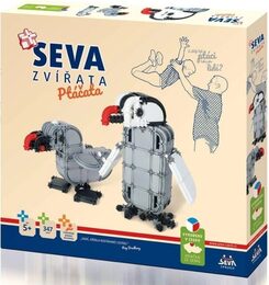 Stavebnice Seva Zvířata ptáčata plast 347 dílků v krabici 35x33x5cm