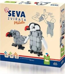 Stavebnice Seva Zvířata ptáčata plast 347 dílků v krabici 35x33x5cm