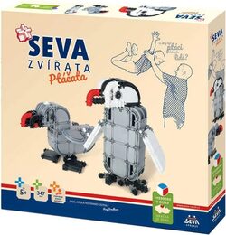 Stavebnice Seva Zvířata ptáčata plast 347 dílků v krabici 35x33x5cm