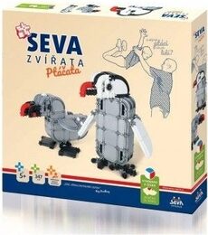 Stavebnice Seva Zvířata ptáčata plast 347 dílků v krabici 35x33x5cm