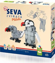 Stavebnice Seva Zvířata ptáčata plast 347 dílků v krabici 35x33x5cm