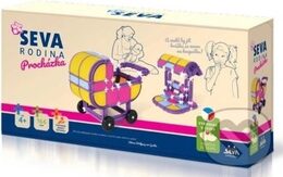 Stavebnice Seva Rodina Procházka plast 166ks v krabici 32x17x8cm