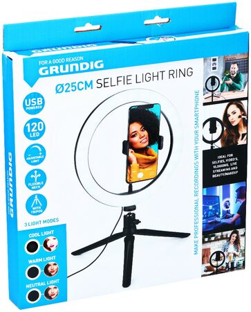 GRUNDIG Kruhové světlo RING LIGHT 120 LED stolní ED-224511