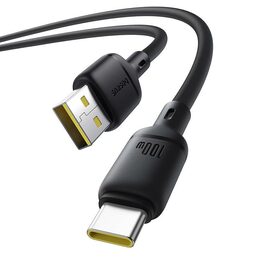 Rychlonabíjecí kabel Baseus Silky USB/USB-C 1m 100W černý