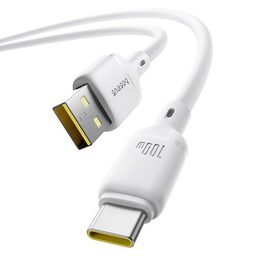 Rychlonabíjecí kabel Baseus Silky USB/USB-C 1m 100W bílý