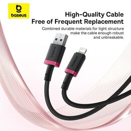 Rychlonabíjecí kabel Baseus Dura USB/Lightning 1m 2.4A červeno černý