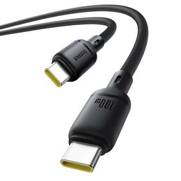 Rychlonabíjecí kabel Baseus Silky USB-C/USB-C 1m 100W černý