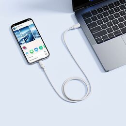 Rychlonabíjecí kabel Baseus Silky USB-C/Lightning 1m 20W bílý