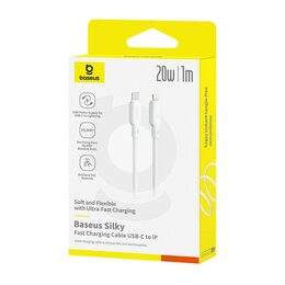 Rychlonabíjecí kabel Baseus Silky USB-C/Lightning 1m 20W bílý