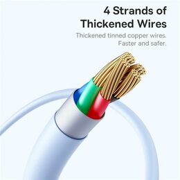 Kabel Baseus Silky USB/Lightning 1m 2.4A bílý