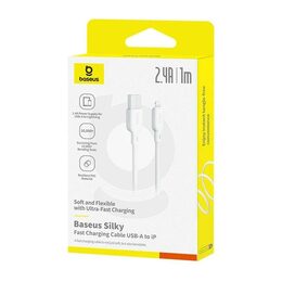 Kabel Baseus Silky USB/Lightning 1m 2.4A bílý