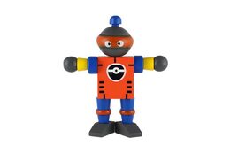 Teddies Robot dřevo 12cm 6 druhů 12ks v boxu od 18 měsíců