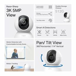 Kamera TP-Link Tapo C230 IP, 5MPx, WiFi, přísvit