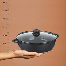 KELA Hluboká pánev s poklicí a keramickým povrchem 32 cm ATURA KL-15167