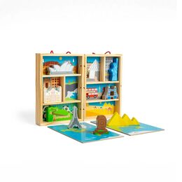 Bigjigs Toys Dřevěná cestovatelská hrací sada