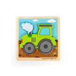 Bigjigs Toys Vkládací puzzle Traktor