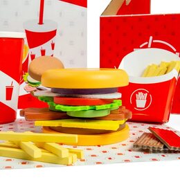 Bigjigs Toys Sada Burger a hranolky