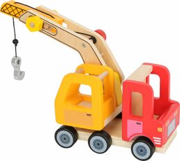 small foot Dřevěné auto s jeřábem - poškozený obal