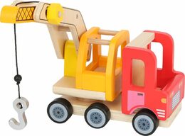 small foot Dřevěné auto s jeřábem - poškozený obal