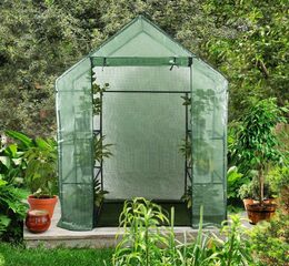 KINZO Zahradní foliovník se vstupem 6 polic 195x73x143 mm ED-219566