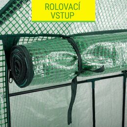 KINZO Zahradní foliovník se vstupem 6 polic 195x73x143 mm ED-219566