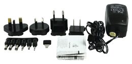 Napájecí adaptér 230V/3-12V 1000mA s LED indikací, mezinárodní