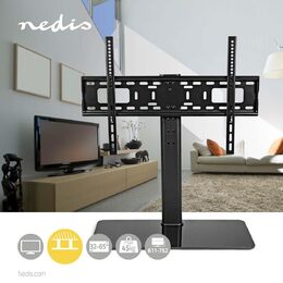 Nedis TVSM2030BK stojan s TV držákem 32 - 65", 45 kg, 4 výškové polohy, černý