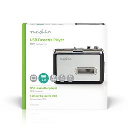 Nedis ACGRU100GY kazetový přehrávač s USB, MP3 konvertor