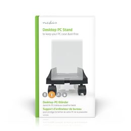 Nedis CSTD101BK podstavec pro PC s kolečky, nastavitelná šířka, černá